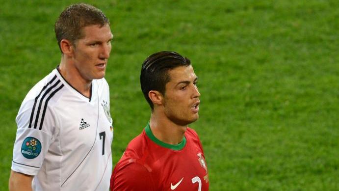 Sahen sich im Sommer 2012 gegenüber: Bastian Schweinsteiger und Cristiano Ronaldo