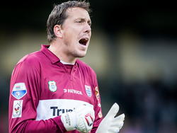 Diederik Boer is ontevreden tijdens FC Dordrecht - PEC Zwolle. (16-08-2014)