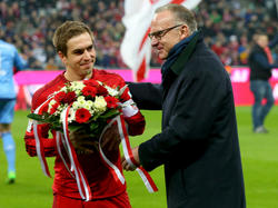 Karl-Heinz-Rummenigge (r.) vertraut der Entscheidung von Philipp Lahm
