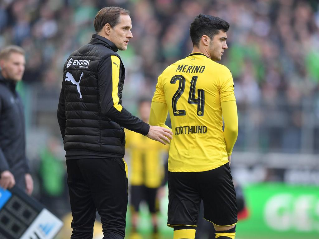 Haben nicht wirklich viel miteinander gesprochen: Thomas Tuchel und Mikel Merino (r.) Haben nicht wirklich viel miteinander gesprochen: Thomas Tuchel und Mikel Merino (r.)