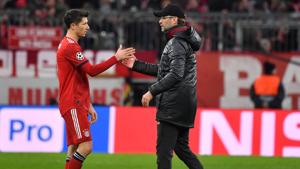 Für Jürgen Klopp (re.) würde Robert Lewandowski durchs Feuer gehen Für Jürgen Klopp (re.) würde Robert Lewandowski durchs Feuer gehen