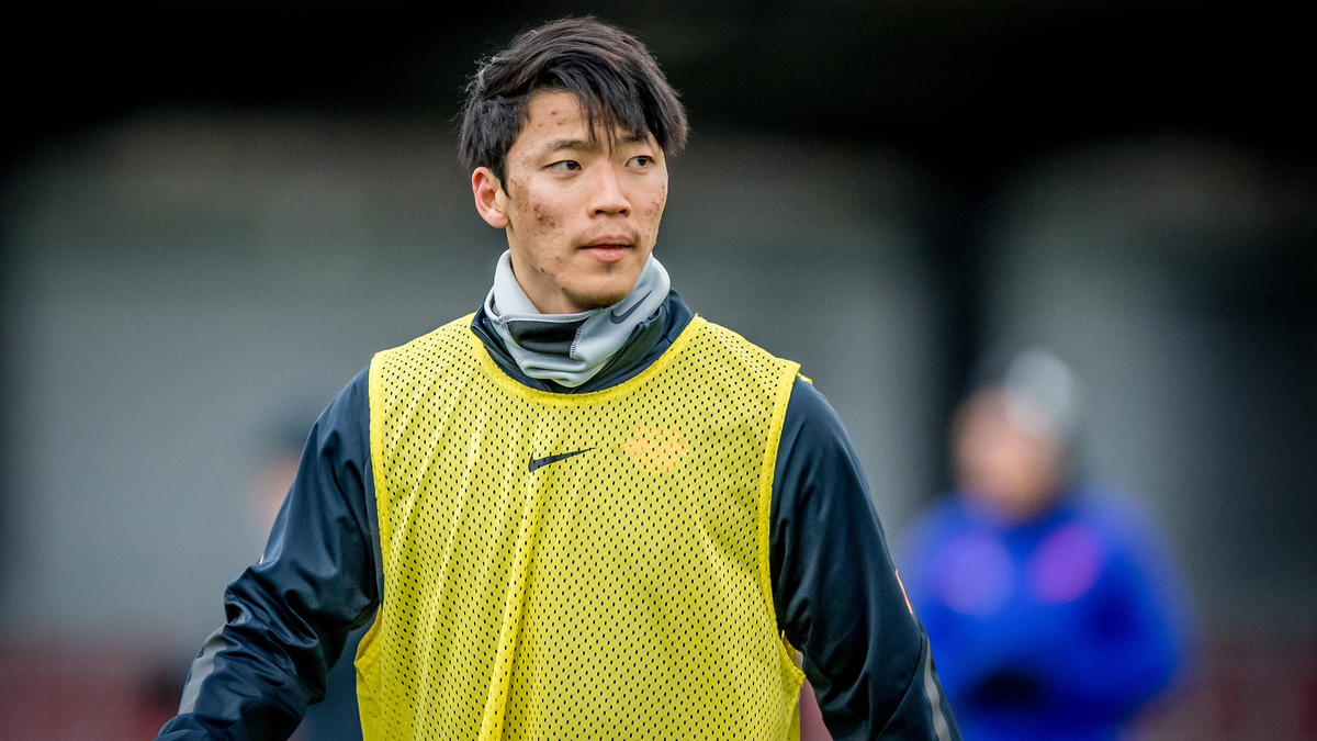 Hee-chan Hwang kommt bei RB Leipzig nur selten zum Einsatz Hee-chan Hwang kommt bei RB Leipzig nur selten zum Einsatz
