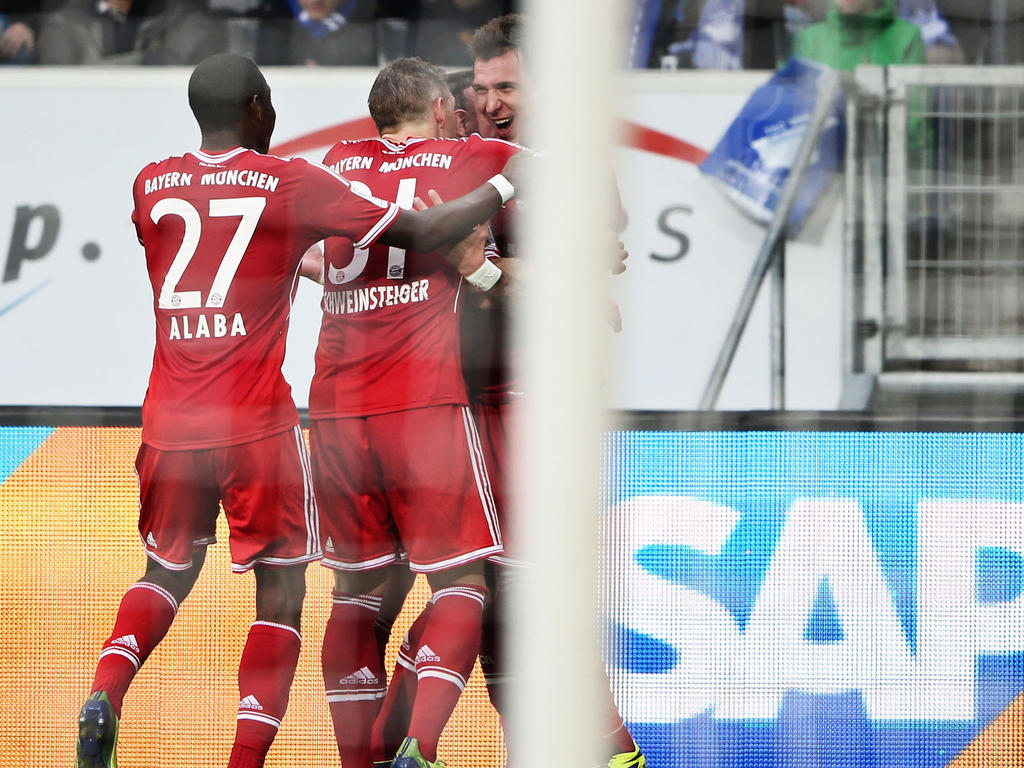 Die Bayern und David Alaba durften in Hoffenheim über die Einstellung des Bundesliga-Rekords jubeln