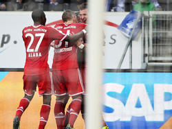 Die Bayern und David Alaba durften in Hoffenheim über die Einstellung des Bundesliga-Rekords jubeln