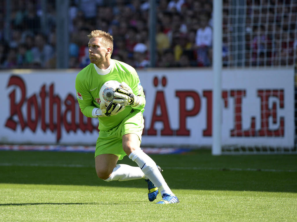 Im Kellerduell gegen Nürnberg zeigte Freiburgs Keeper Oliver Baumann eine tadellose Leistung Im Kellerduell gegen Nürnberg zeigte Freiburgs Keeper Oliver Baumann eine tadellose Leistung