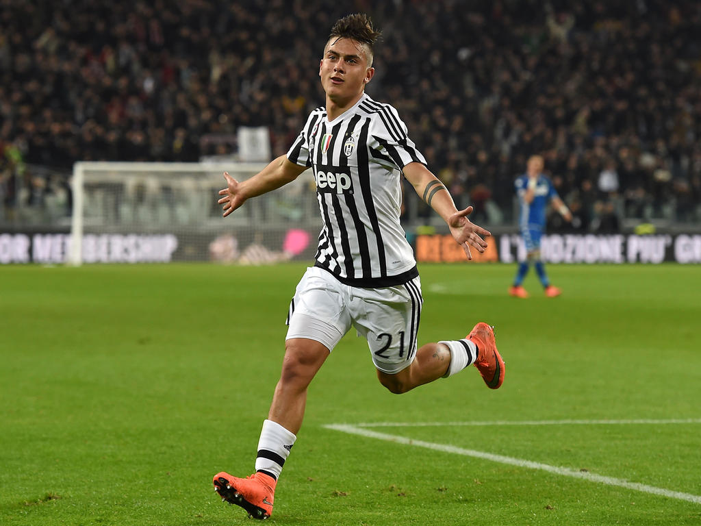 Dybala celebra el único tanto del duelo que le dio los tres puntos a su equipo. (Foto: Getty)