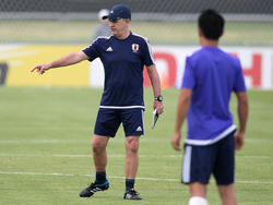 Aguirre en una sesión de entrenamiento con el combinado nipón. (Foto: Getty)
