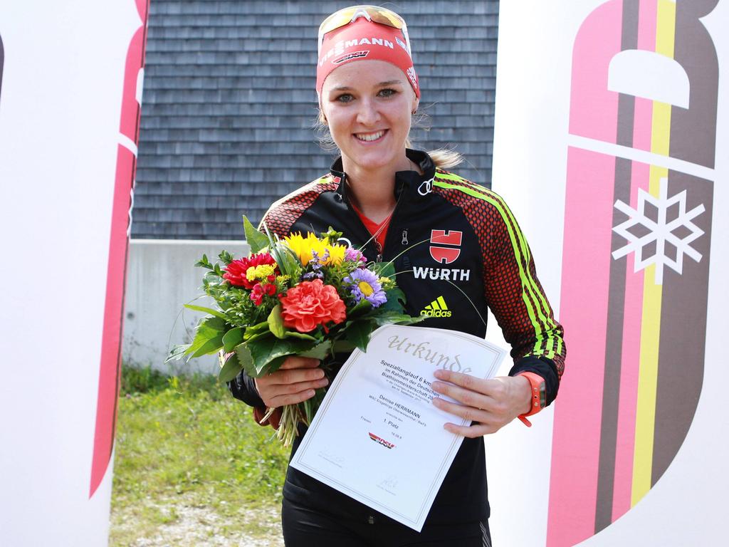 Denise Herrmann hat sich erst vor eineinhalb Jahren auf den Biathlon spezialisiert