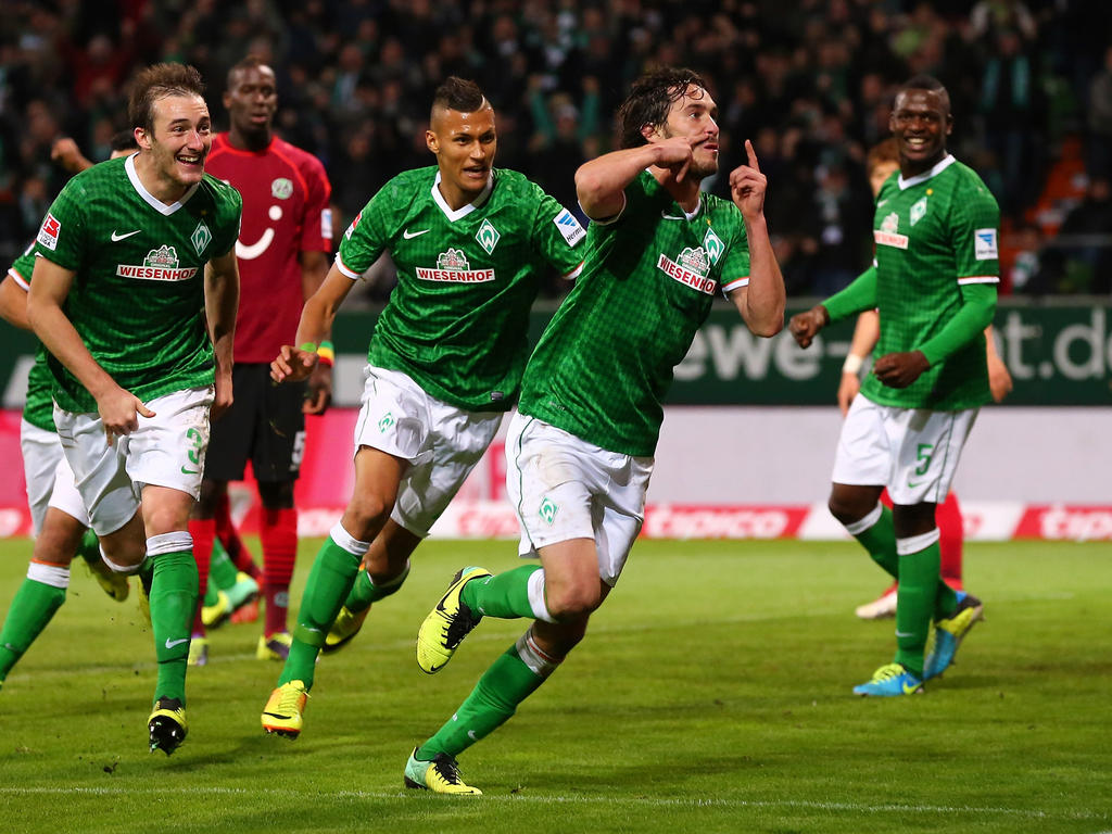Großer Jubel: Santiago Garcia hat das entscheidende Tor für Werder erzielt
