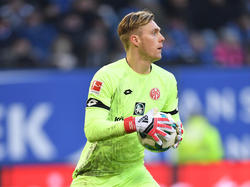 Der Mainzer Torwart Florian Müller wird gegen Schalke den Kasten hüten