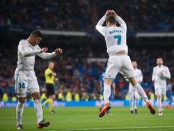 Cristiano Ronaldo feiert seine beiden Tore in La Liga