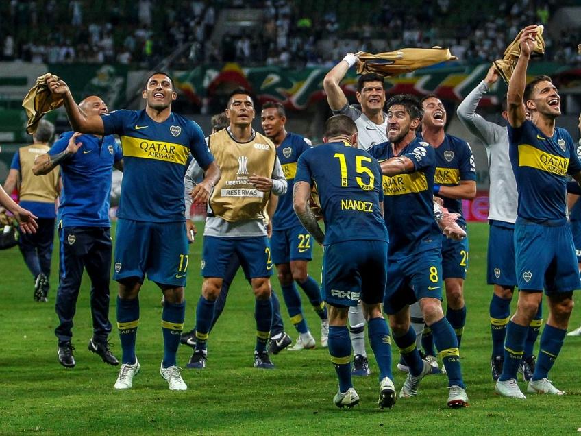 Die Spieler der Boca Juniors feiern den Finaleinzug