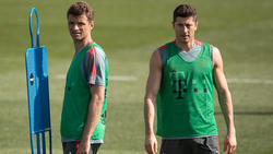 Thomas Müller und Robert Lewandowski fehlen im Training des FC Bayern
