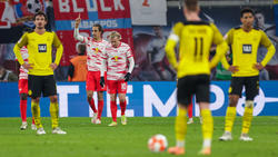 Poulsen (Mitte li.) erzielte das 2:1 gegen den BVB