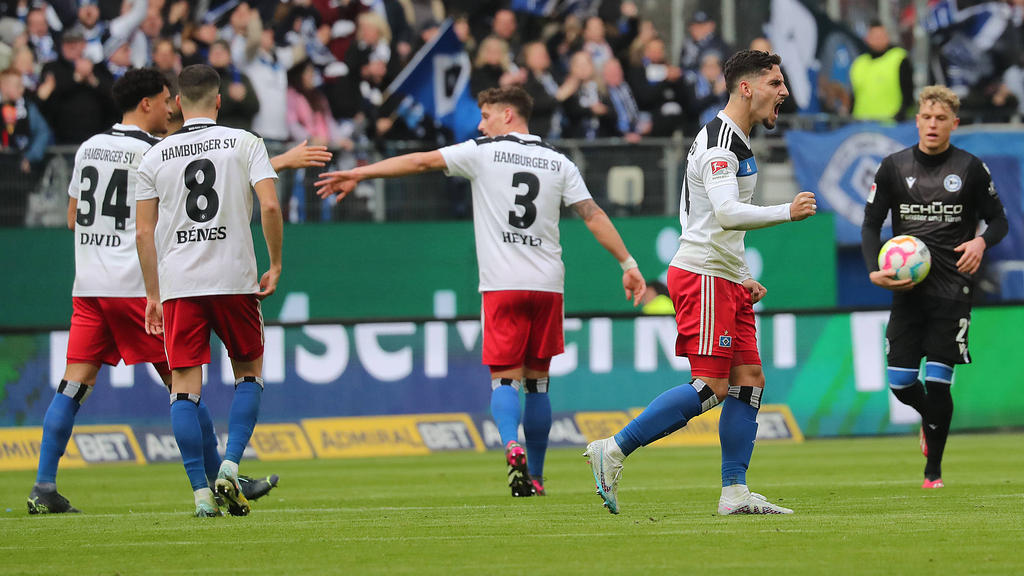Knappern Sieg für den HSV gegen Arminia Bielefeld