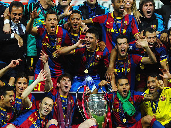 Der FC Barcelona beim Champions-League-Triumph 2011.