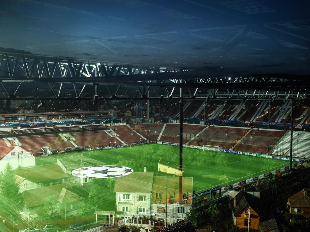Das Stadion von CFR Cluj im Vorfeld der Champions League Partie gegen Manchester United 2012/2013