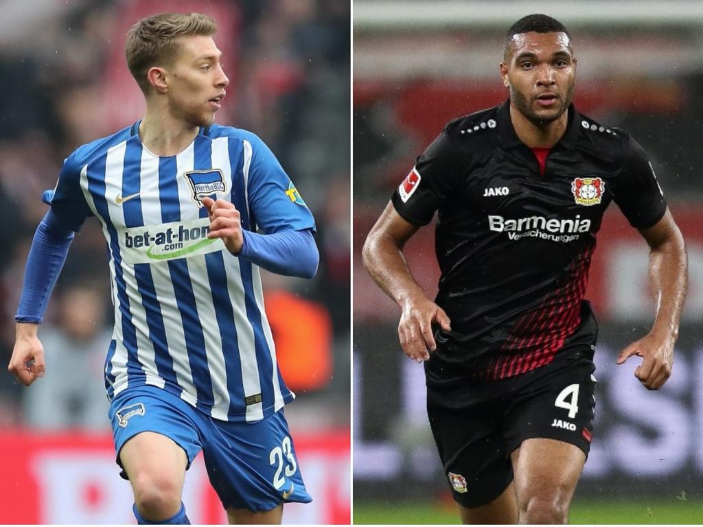 Im Visier des BVB? Mitchell Weiser (li.) und Jonathan Tah Im Visier des BVB? Mitchell Weiser (li.) und Jonathan Tah