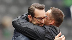 Michael Preetz (l.) und Pál Dárdai sind ein Herz und eine Seele