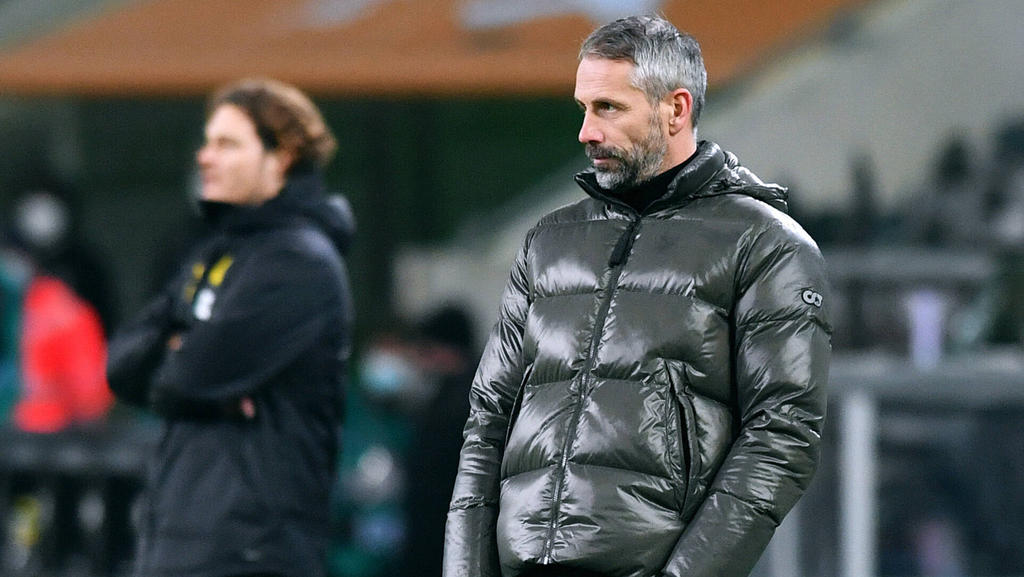 Marco Rose (r.) steht beim BVB unter Druck, im Hintergrund ist Edin Terzic (l.) ein Thema Marco Rose (r.) steht beim BVB unter Druck, im Hintergrund ist Edin Terzic (l.) ein Thema