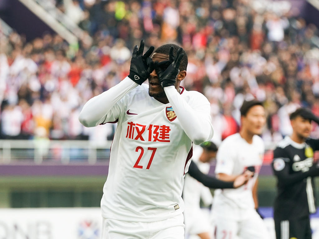 Anthony Modeste celebra un tanto con el conjunto chino. (Foto: Getty)