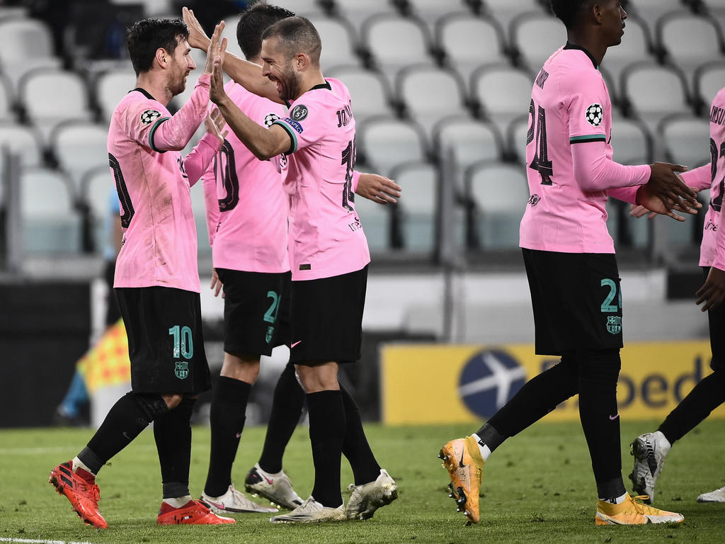 Messi und Co. bejubeln den Sieg über Juventus Turin Messi und Co. bejubeln den Sieg über Juventus Turin