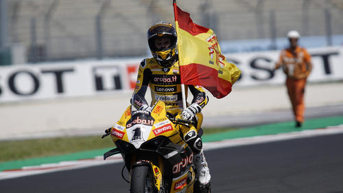 Alvaro Bautista wurde im Sprintrennen der Superbike-WM in Misano als Sieger gewertet