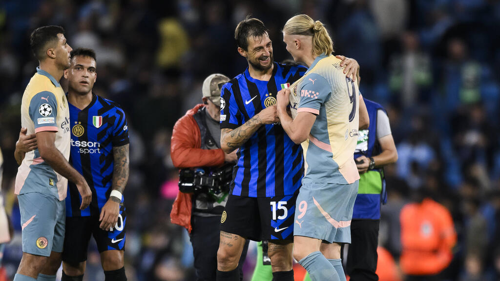 Erling Haaland und Francesco Acerbi hatten nach der Partie noch Redebedarf