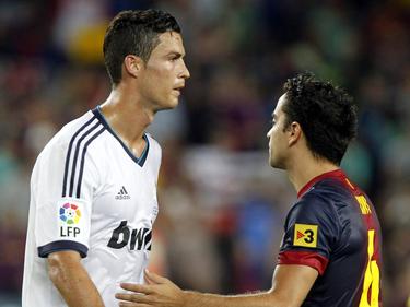 Im Trikot von Barcelona und Madrid standen sich Xavi (r.) und Ronaldo (l.) häufig gegenüber