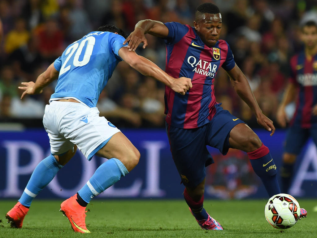 Adama Traoré lucía la camiseta del Barcelona en agosto de 2014. (Foto: Getty)