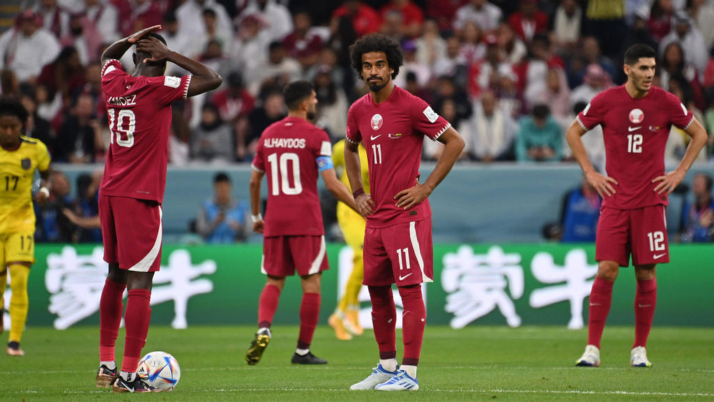 Die Spieler von Katar zeigten sich nach dem Spiel enttäuscht
