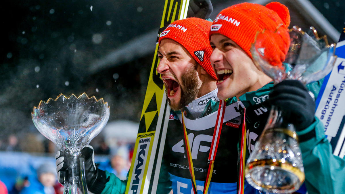 Markus Eisenbichler (l.) und Stephan Leyhe stehen im deutschen WM-Kader Markus Eisenbichler (l.) und Stephan Leyhe stehen im deutschen WM-Kader