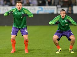 Bargfrede (l.) und Kruse sind Optionen für Werder-Coach Nouri