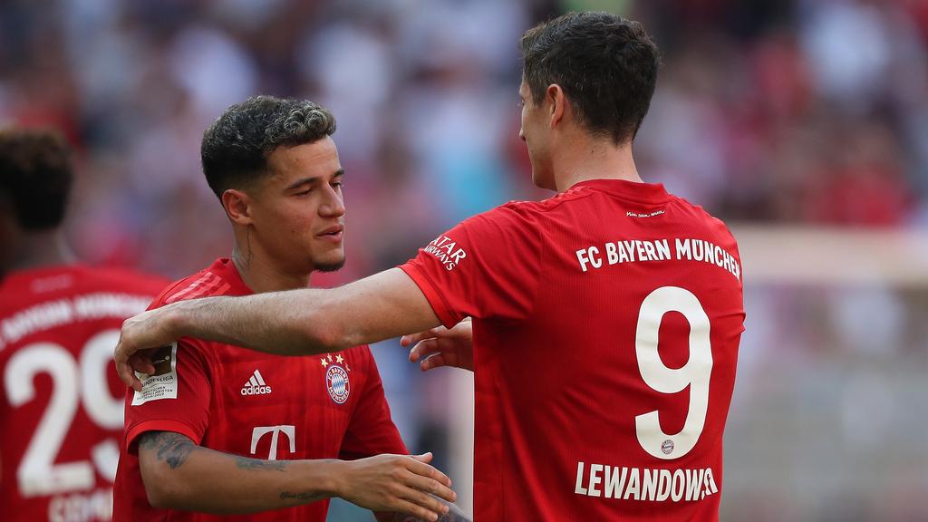 Philippe Coutinho und Robert Lewandowski sorgen beim FC Bayern für Furore Philippe Coutinho und Robert Lewandowski sorgen beim FC Bayern für Furore