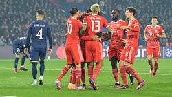 Jubel in Rot-Weiß: Der FC Bayern siegte am Ende hauchdünn bei Paris Saint-Germain