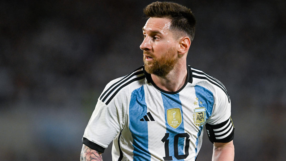 Argentiniens Lionel Messi jubelt nach einem Tor.