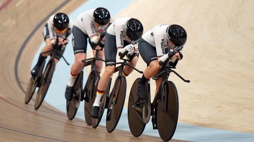 Für den deutschen Frauen-Vierer reichte es bei der Bahnrad-WM nur zu Rang sieben