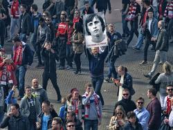 Die Fans in Amsterdam gedachten Johan Cruyff