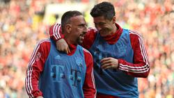 Franck Ribéry und Robert Lewandowski spielten gemeinsam beim FC Bayern