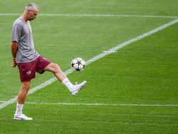 RB-Coach Marco Rose leitete das Training in Madrid