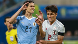 Cavani tat sich mit Uruguay gegen Japan schwer