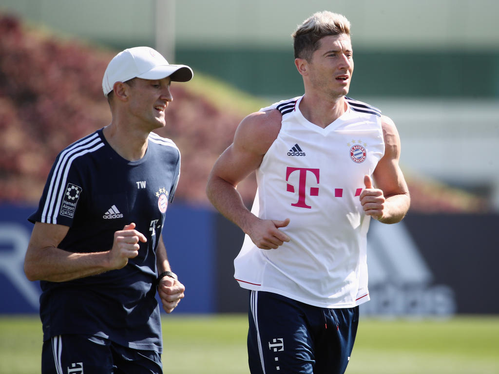 Robert Lewandowski konnte noch nicht am Mannschaftstraining teilnehmen Robert Lewandowski konnte noch nicht am Mannschaftstraining teilnehmen