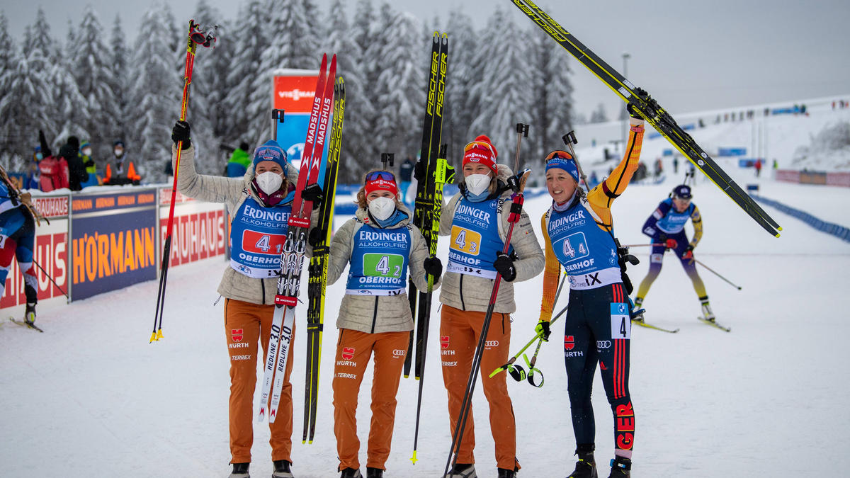 Die Erfolgsstaffel von Oberhof geht auch beim Weltcup in Antholz an den Start Die Erfolgsstaffel von Oberhof geht auch beim Weltcup in Antholz an den Start