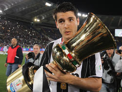 Álvaro Morata gewann mit Juve unter anderem die Coppa Italia