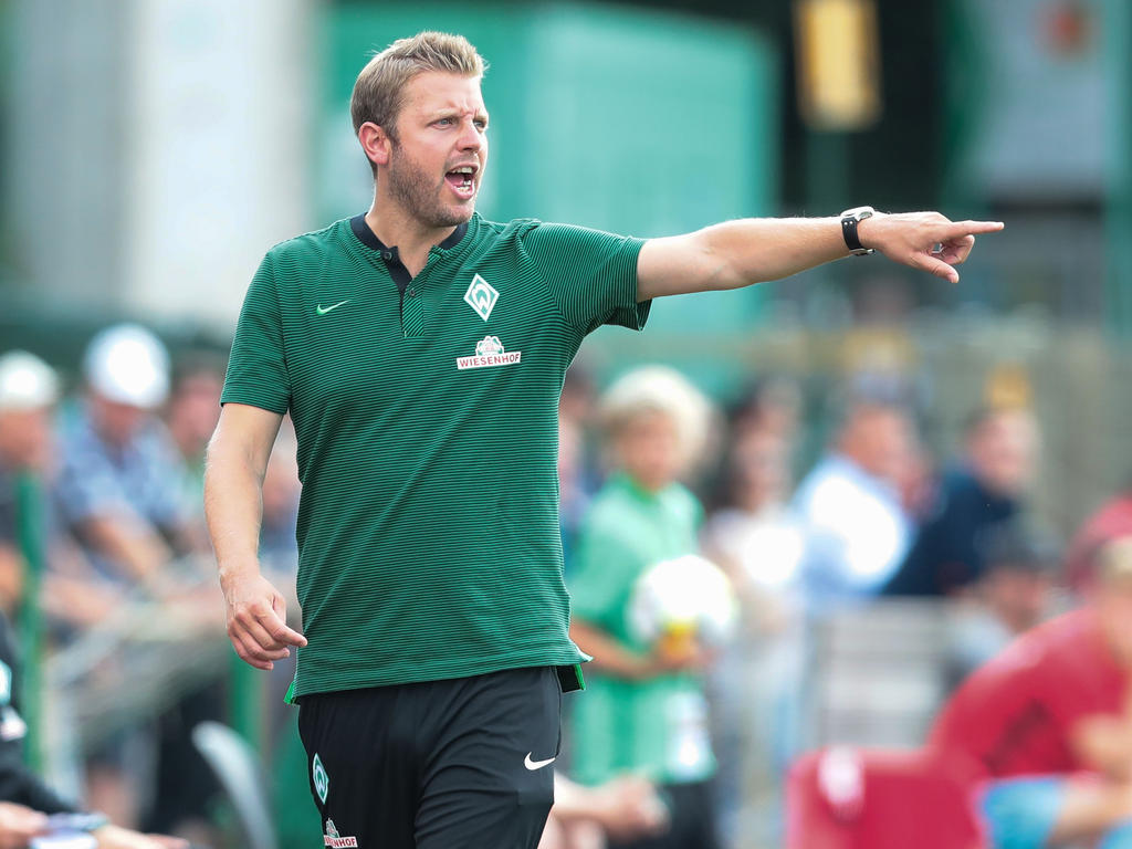 Florian Kohfeldt durfte seinen ersten Sieg als Werder-Chefcoach bejubeln
