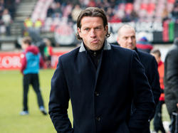NEC Nijmegen-trainer Ernest Faber trekt een gekke bek voorafgaand aan het competitieduel NEC - Heracles Almelo. (06-03-2016)
