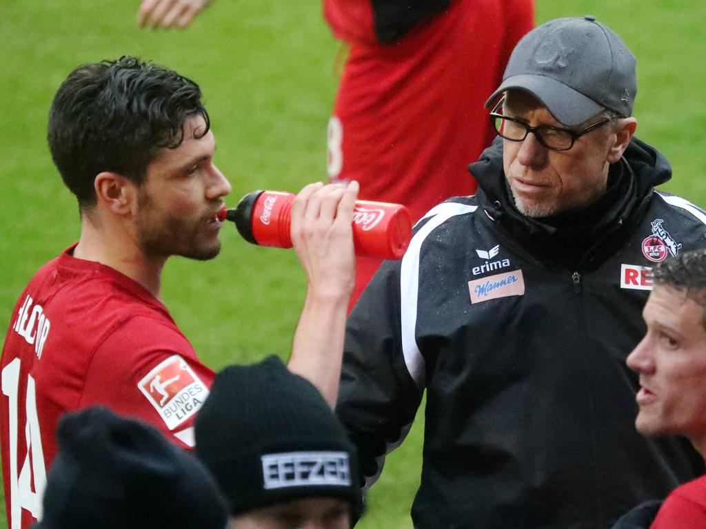 Der 1. FC Köln von Peter Stöger (r.) spielte Remis gegen Anderlecht