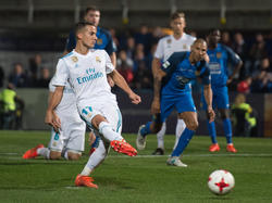 Lucas Vázquez anotó anoche el segundo gol de penalti de los blancos. (Foto: Getty)