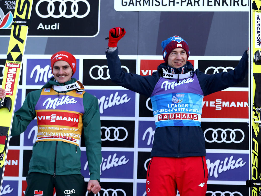 Richard Freitag und Kamil Stoch machen den Tourneesieg wohl unter sich aus Richard Freitag und Kamil Stoch machen den Tourneesieg wohl unter sich aus