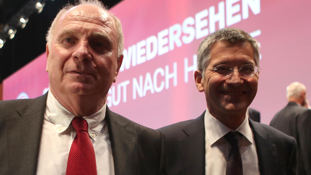 Sprechen über mögliche Guardiola-Rückkehr zum FC Bayern: Uli Hoeneß (l.) und Herbert Hainer